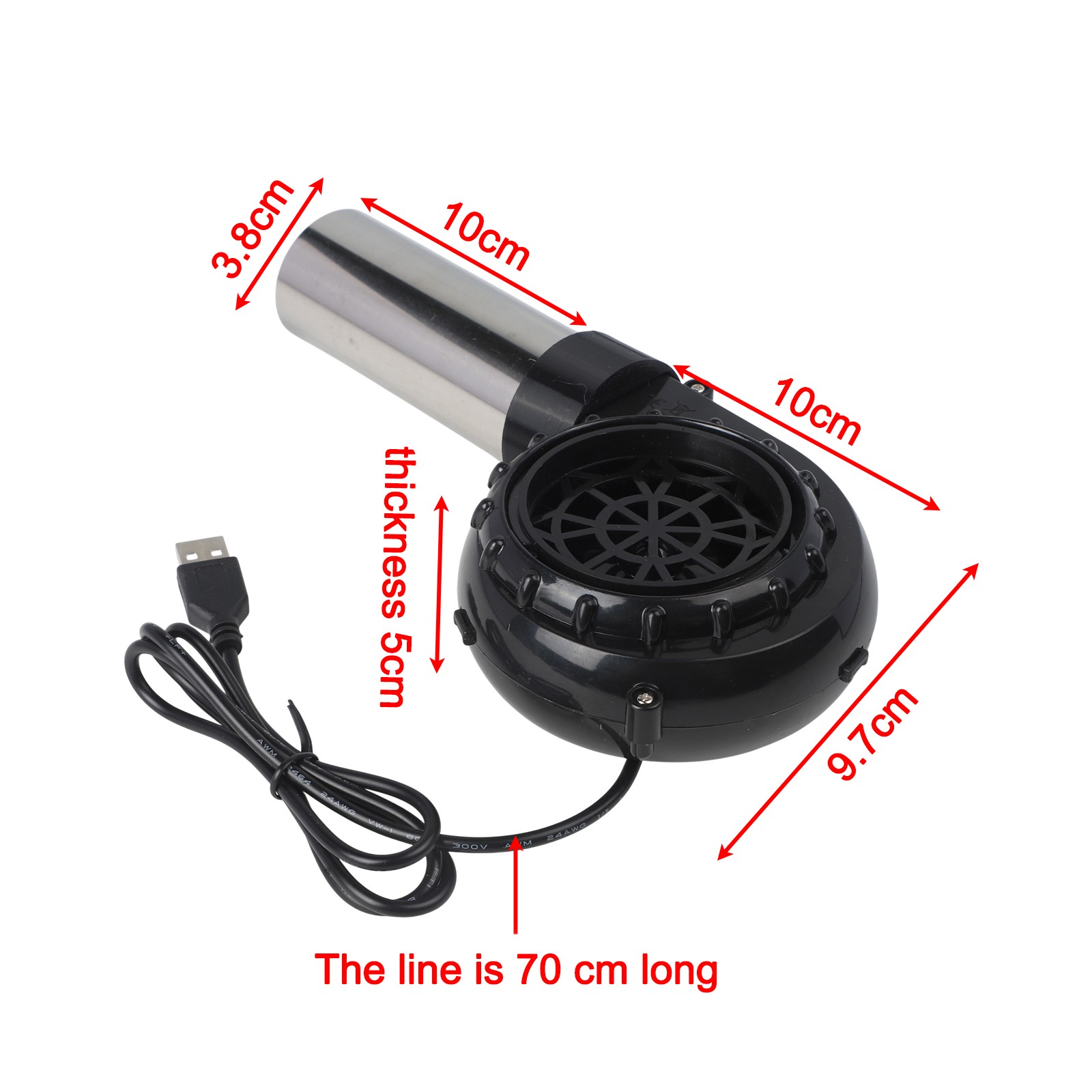 Einstellbare Geschwindigkeit USB BBQ Gebläse Leichter Ventilator für Camping u - Picture 13 of 36