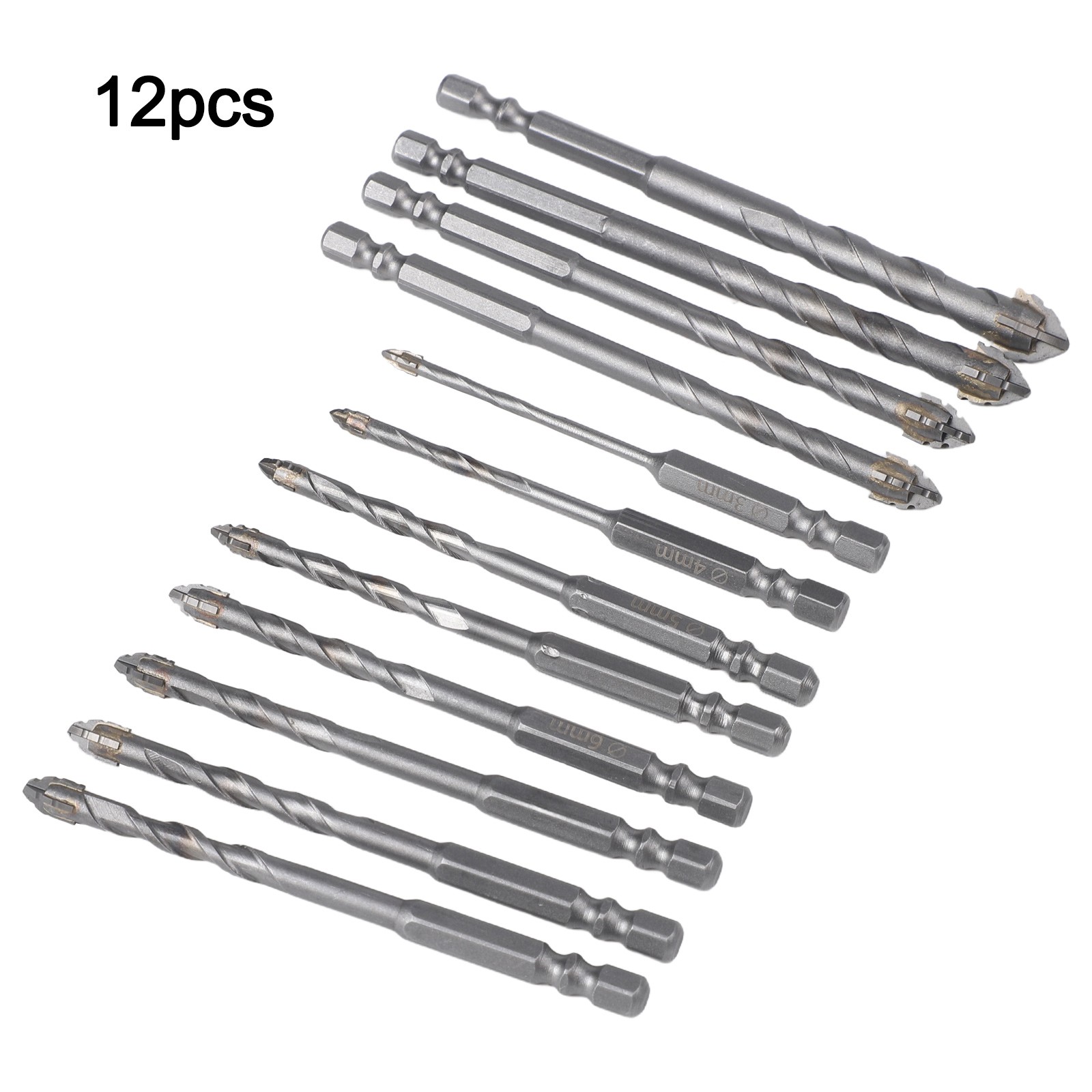 12Pcs Eccentric Drill Bit Set with Enhanced Friction for Smooth Drilling