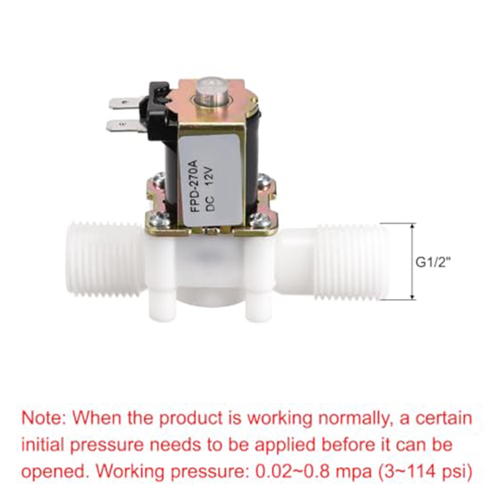 Plastic Water Valve for Automatic Systems Operating at DC12V and DC24V