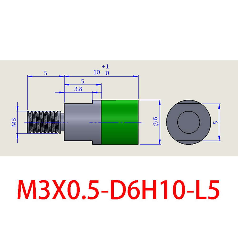 Premium Stainless Steel Buffer Screw with Wrench Position for PU Blocks