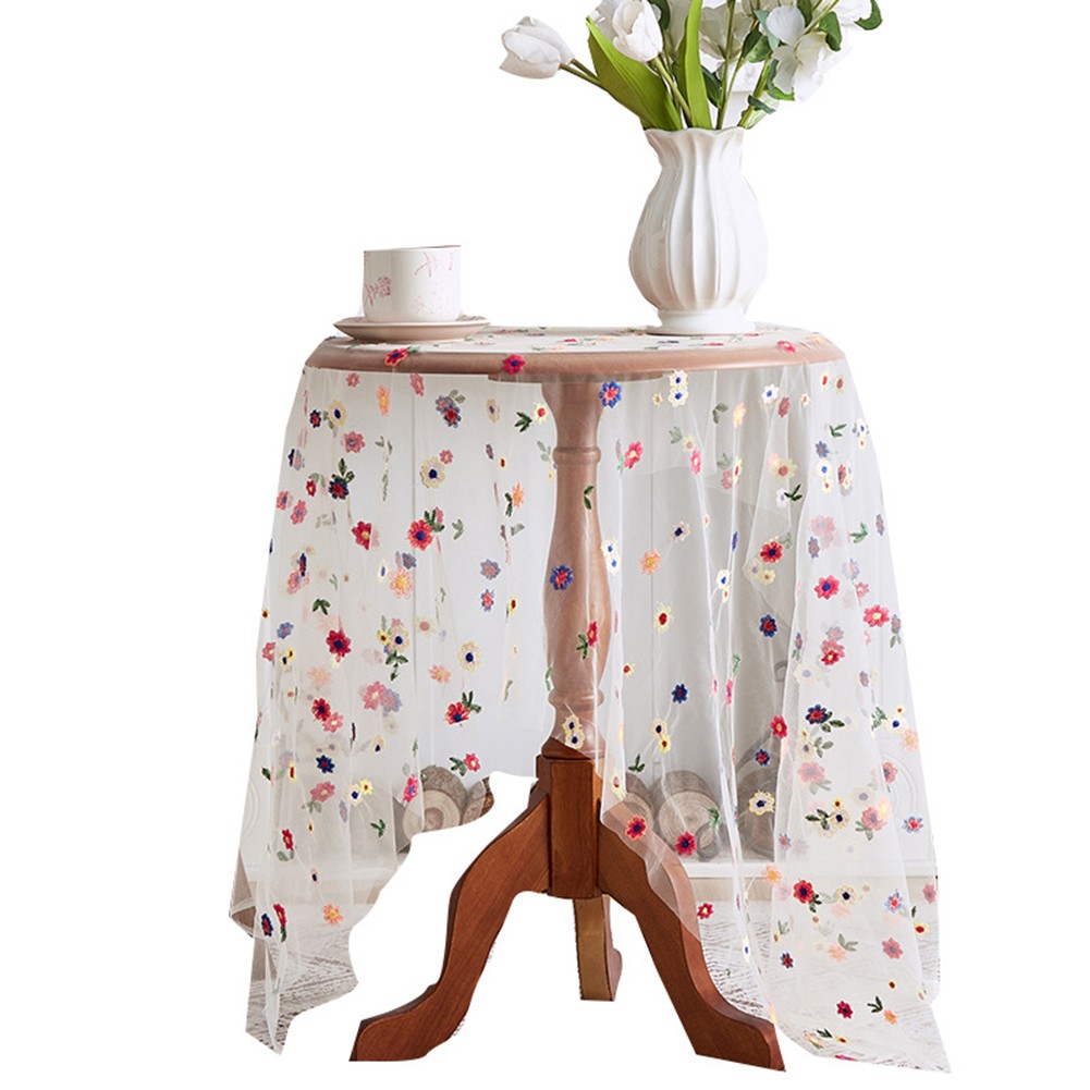 Charming Embroidered Lace Tablecloth for Cozy For Dining Room Settings - Picture 11 of 22