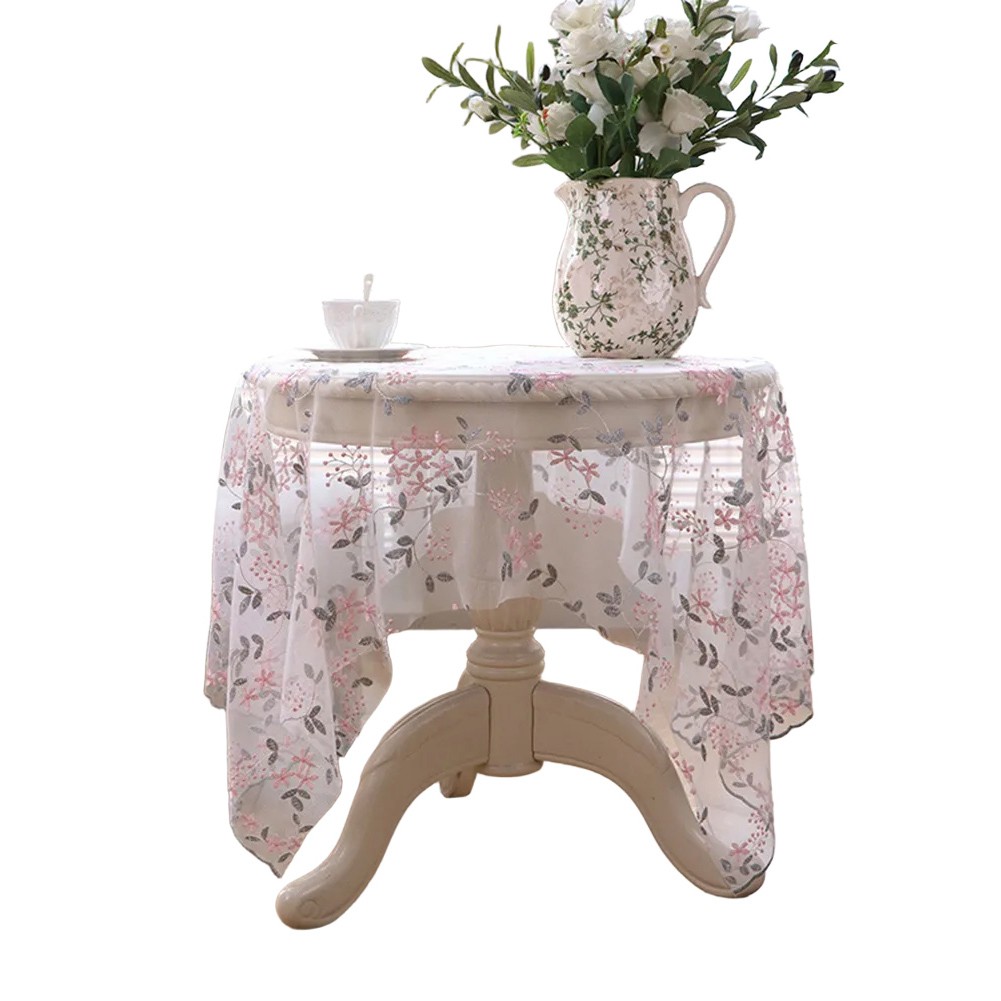 Charming Embroidered Lace Tablecloth for Cozy For Dining Room Settings - Picture 21 of 22