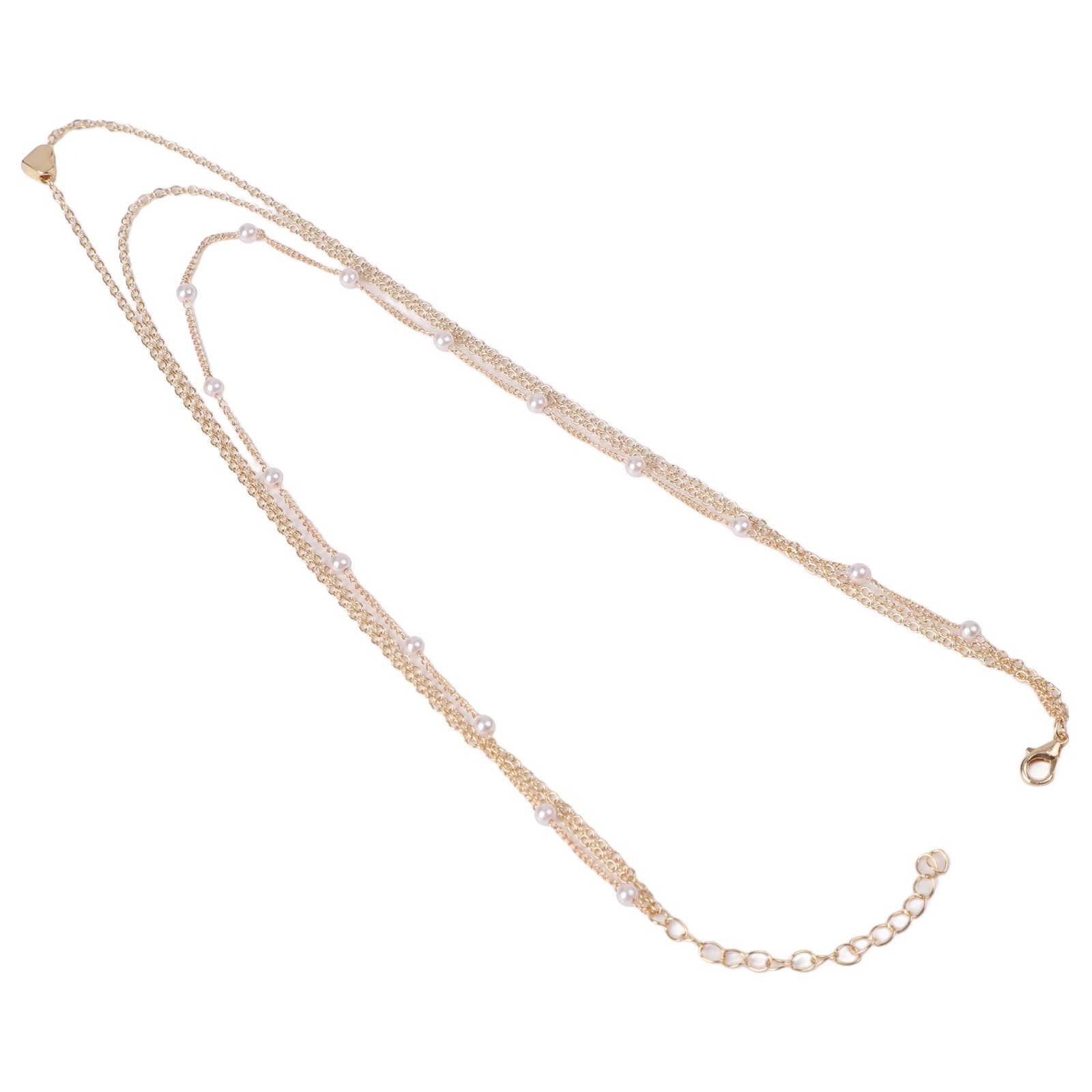 Fashion Faux Pearl Necklace Collarbone Chain Silver Gold for Styling - Picture 23 of 26