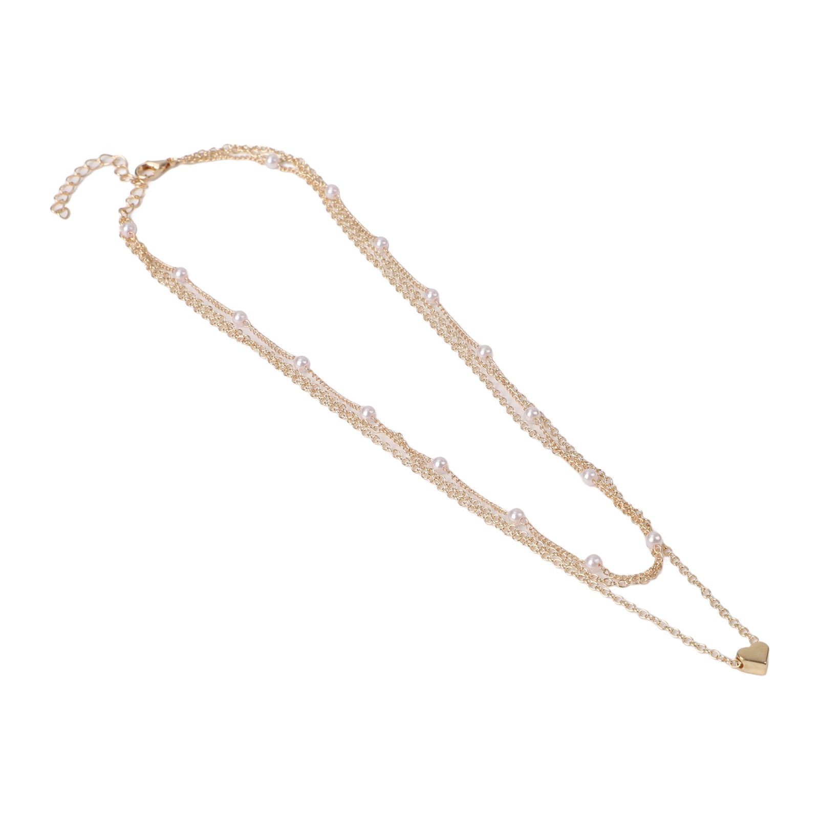 Fashion Faux Pearl Necklace Collarbone Chain Silver Gold for Styling - Picture 21 of 26