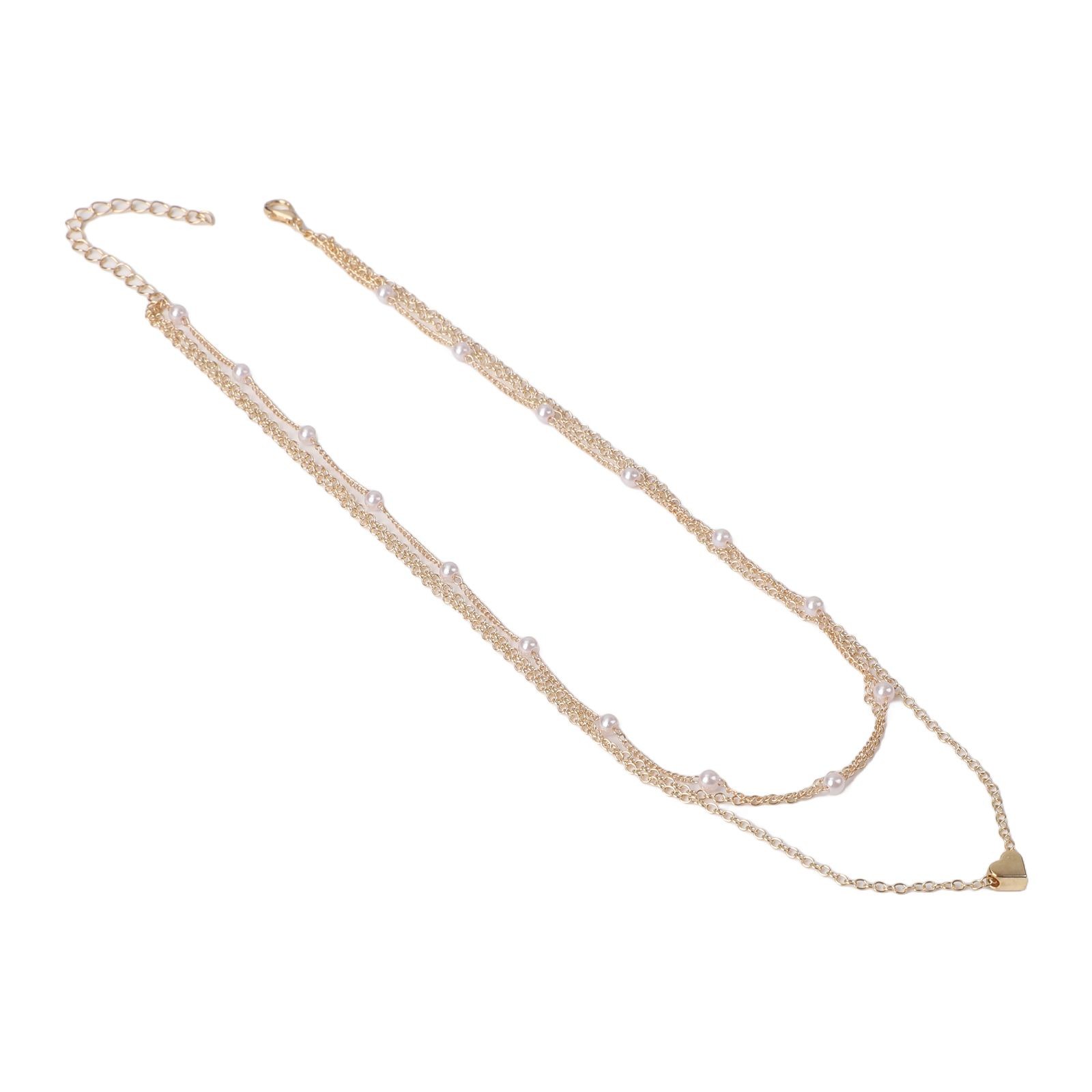 Fashion Faux Pearl Necklace Collarbone Chain Silver Gold for Styling - Picture 19 of 26