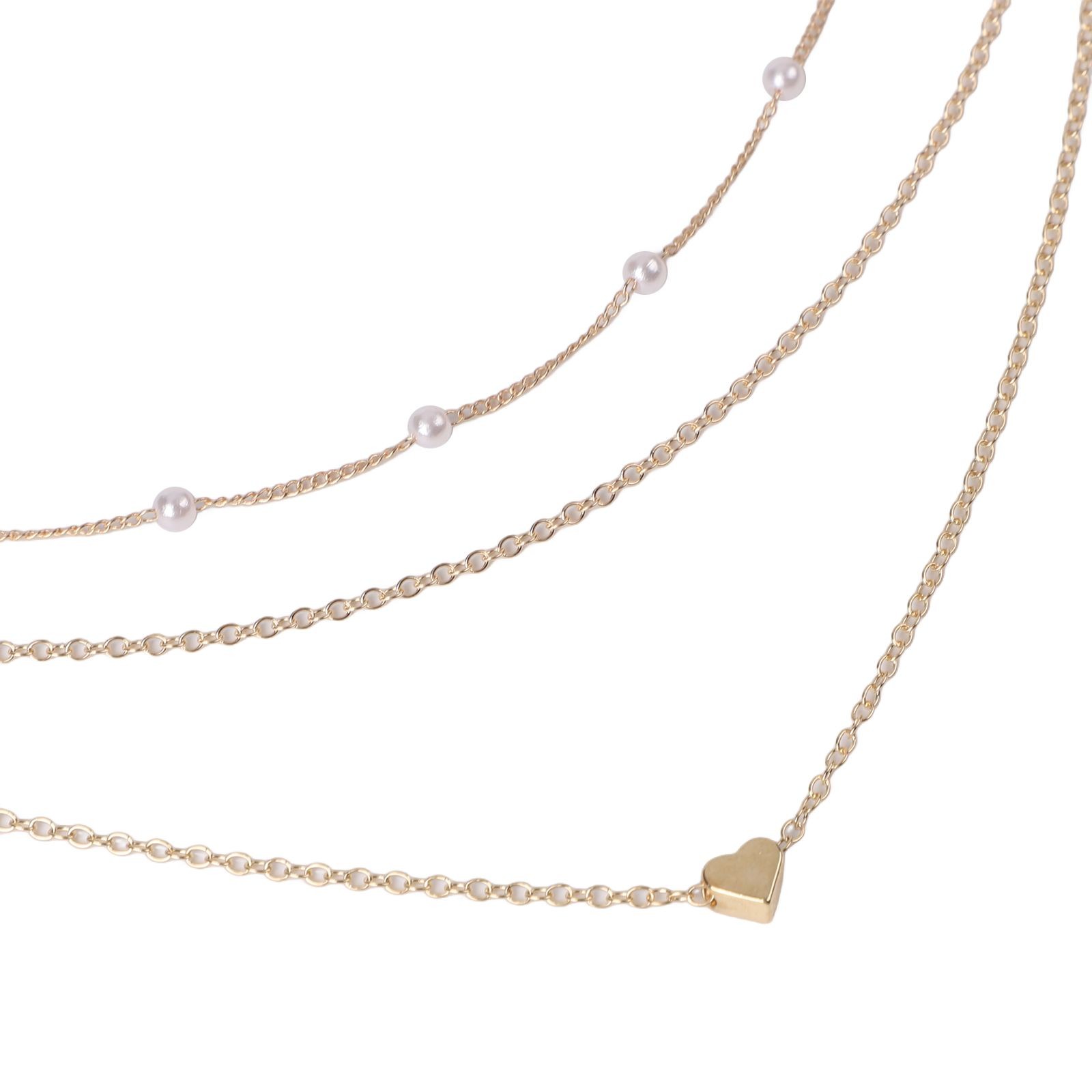 Fashion Faux Pearl Necklace Collarbone Chain Silver Gold for Styling - Picture 22 of 26