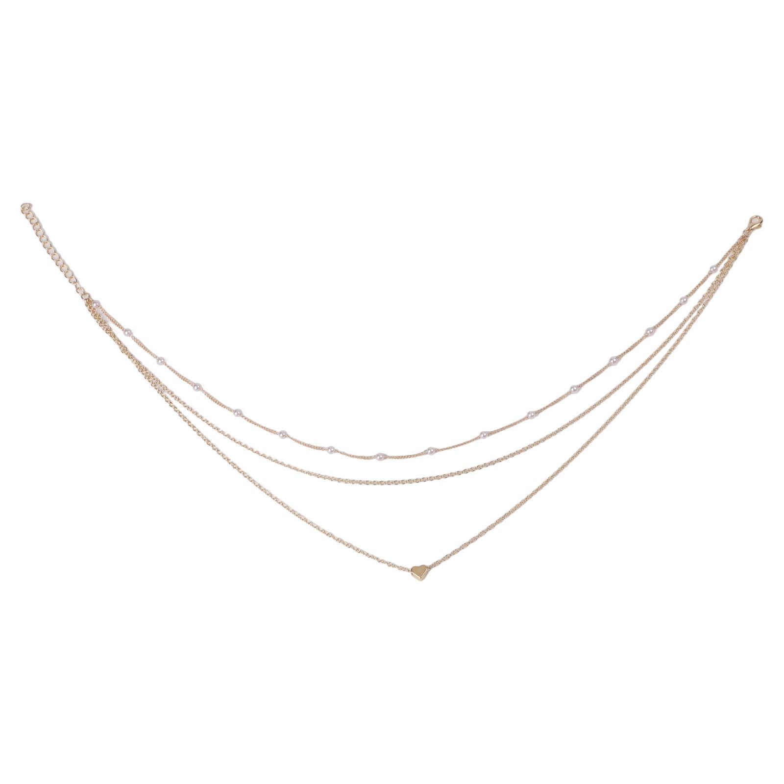 Fashion Faux Pearl Necklace Collarbone Chain Silver Gold for Styling - Picture 24 of 26