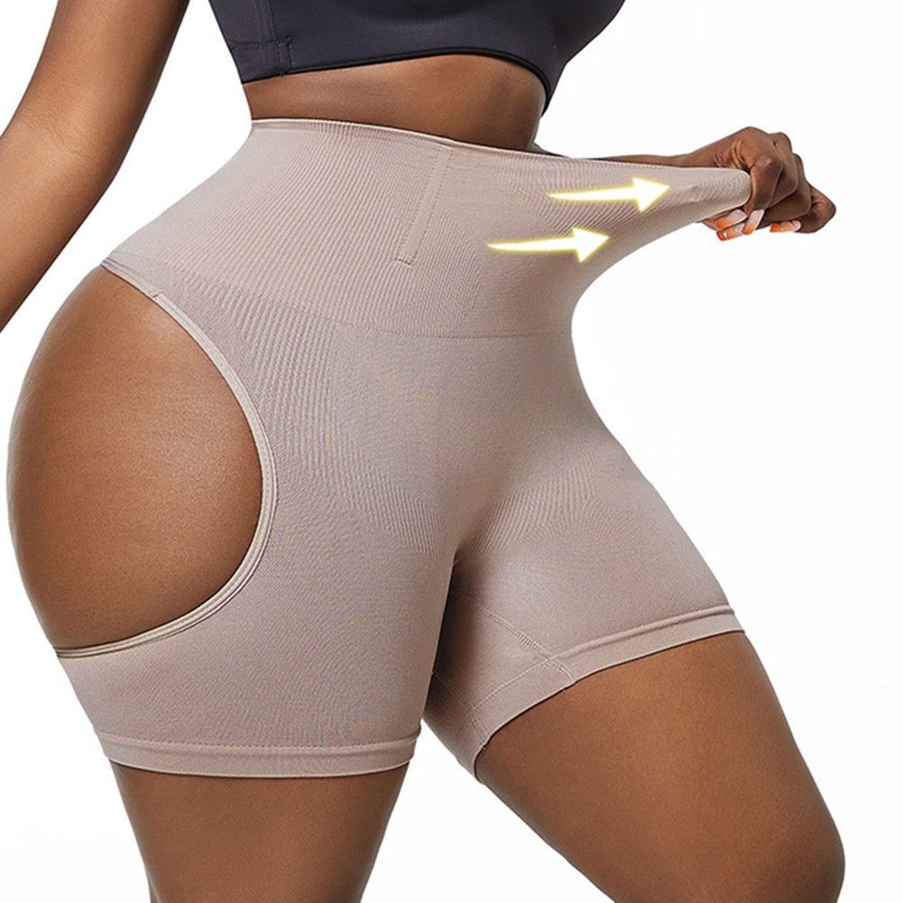 Women's Hip Lifting Briefs in Black with High Waist and Soft Ice Silk Material - Picture 18 of 25