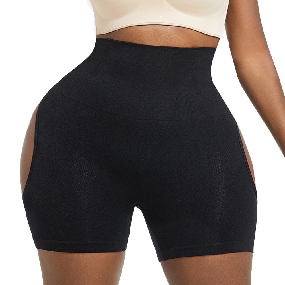 Women's Hip Lifting Briefs in Black with High Waist and Soft Ice Silk Material - Picture 14 of 25