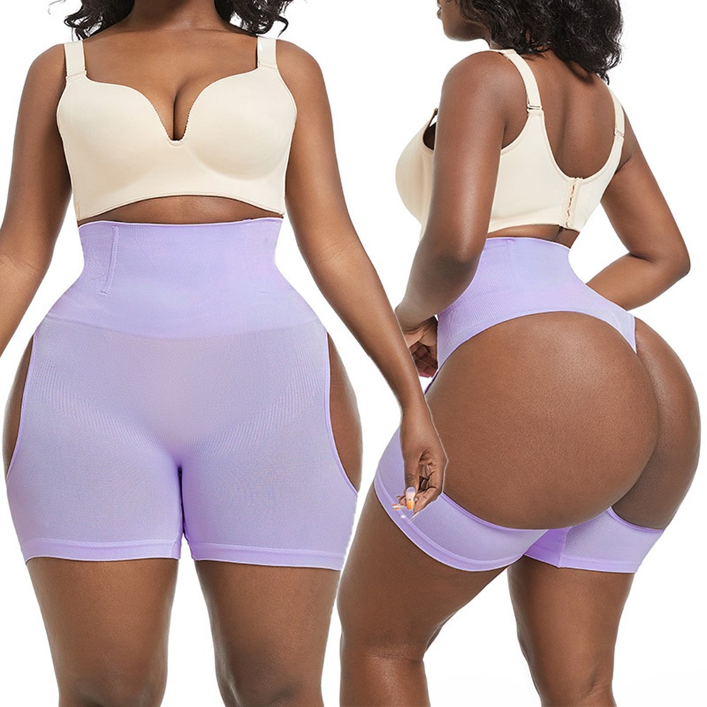 Women's Hip Lifting Briefs in Black with High Waist and Soft Ice Silk Material - Picture 21 of 25