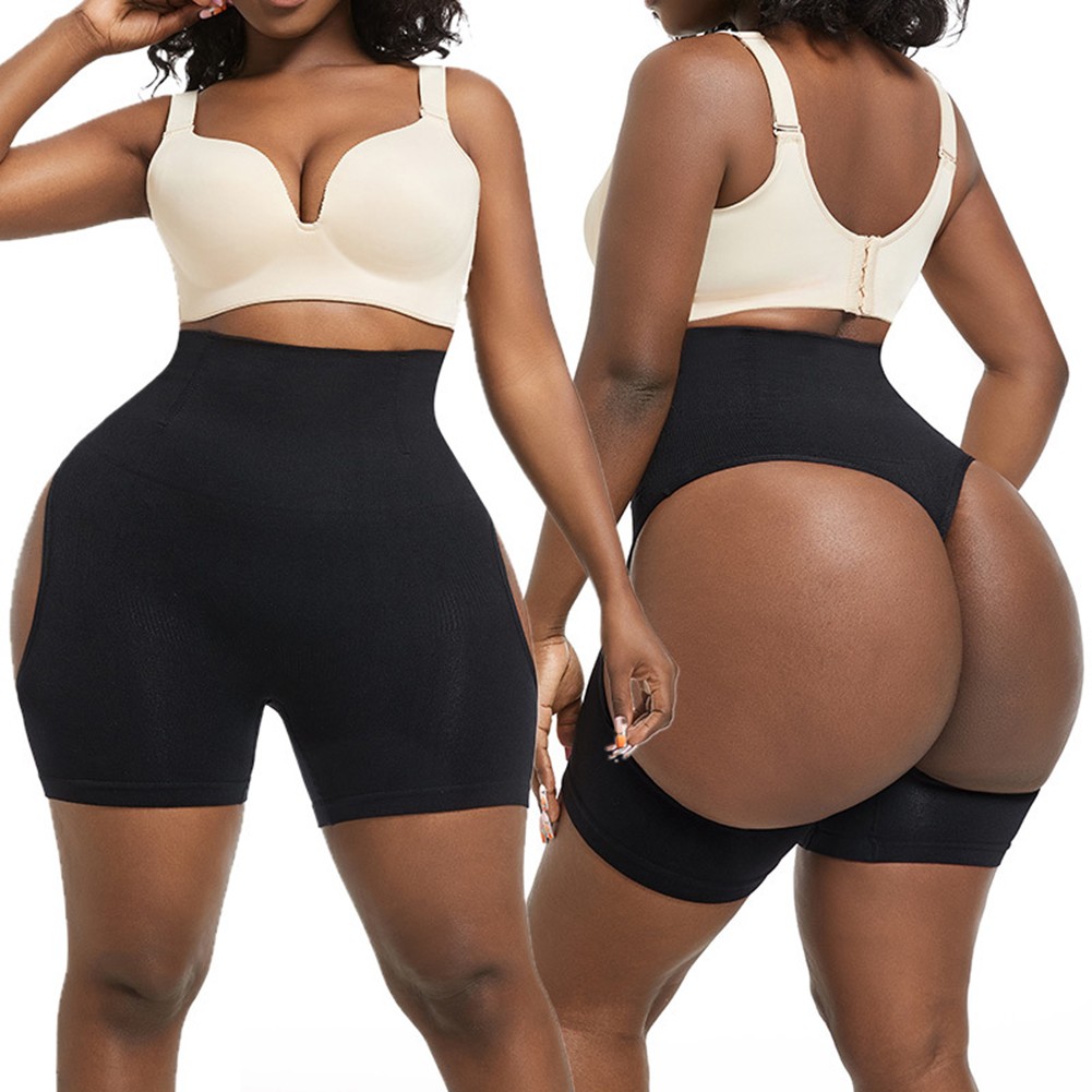 Women's Hip Lifting Briefs in Black with High Waist and Soft Ice Silk Material - Picture 13 of 25