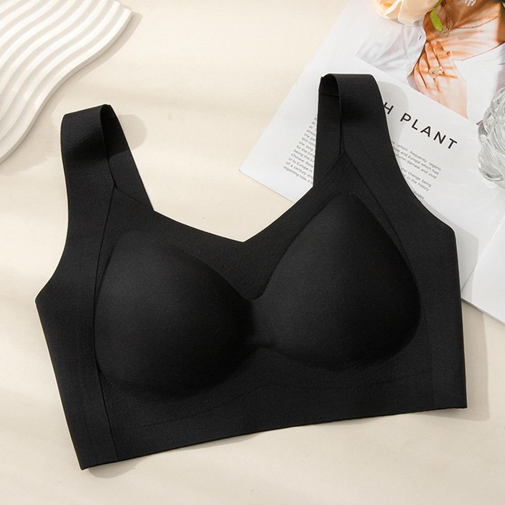 Sports Vest Style Bra for Women Seamless Open Back with Gathered Chest