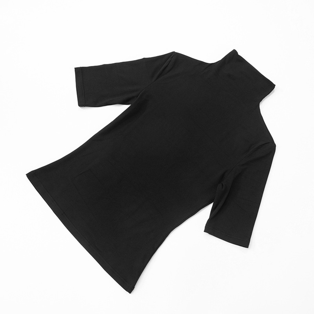 Stylish Women's Tight Fitting T Shirt with Mock Neck for Summer and Casual Days - Picture 46 of 47