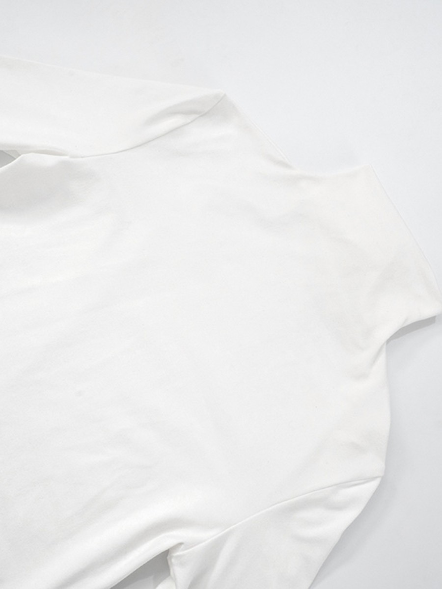 Stylish Women's Tight Fitting T Shirt with Mock Neck for Summer and Casual Days - Picture 29 of 48