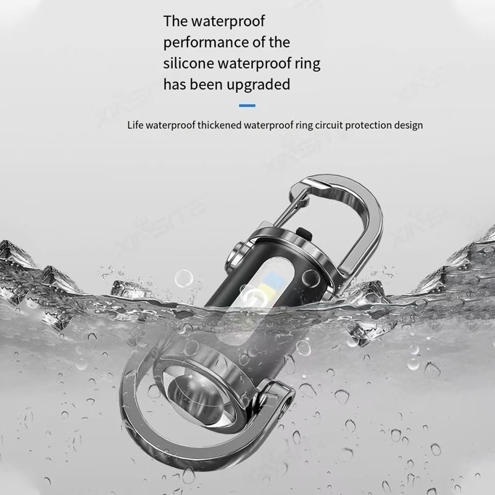 LED Keychain Flashlight with Rechargeable Li Battery and External Phone ...