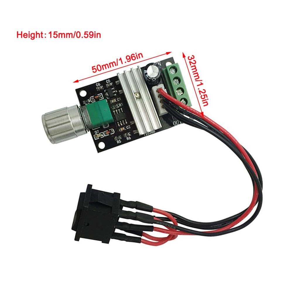 DC Motor Speed Controller 6V 28V 3A Switch for Forward and Reverse Control - Picture 13 of 29