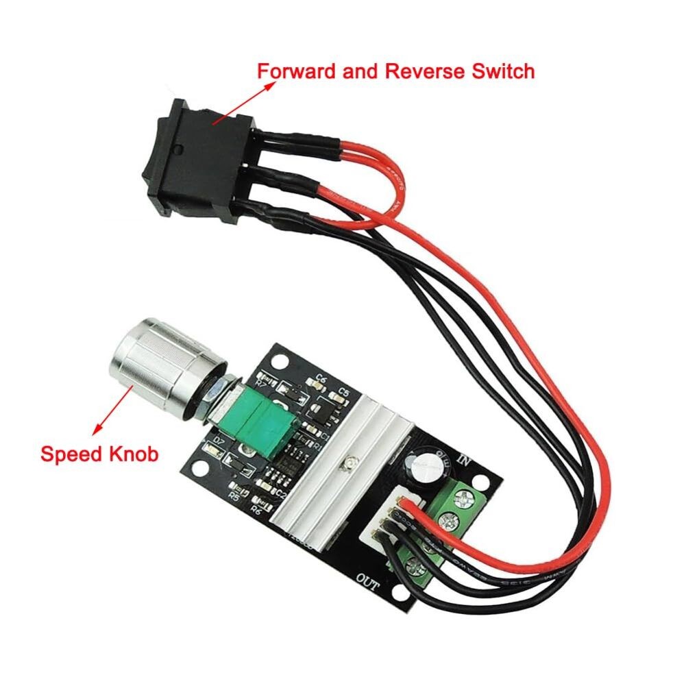 DC Motor Speed Controller 6V 28V 3A Switch for Forward and Reverse Control - Picture 14 of 29