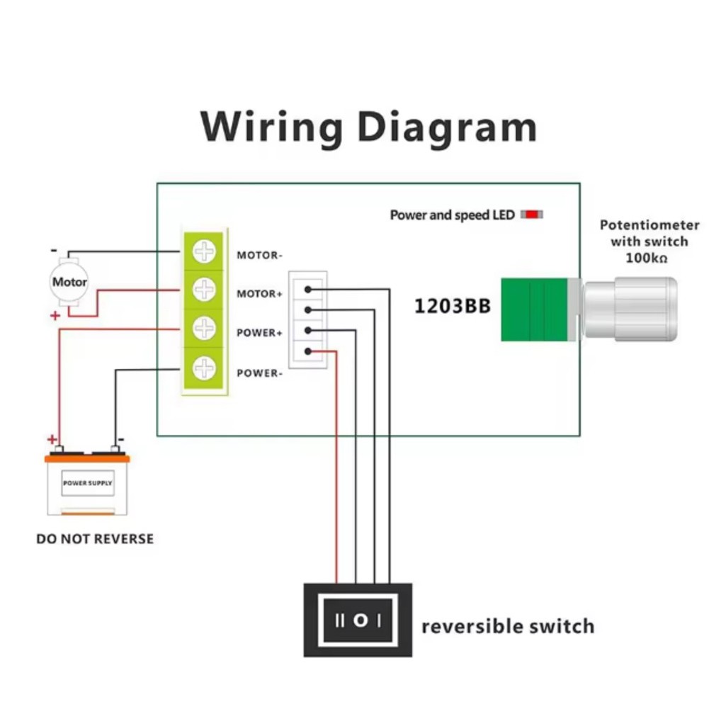 DC Motor Speed Controller 6V 28V 3A Switch for Forward and Reverse Control - Picture 17 of 29