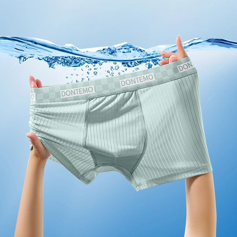 Men's Breathable Ice Silk Mesh Boxer Briefs Trunks Underwear for Comfort - Picture 15 of 32