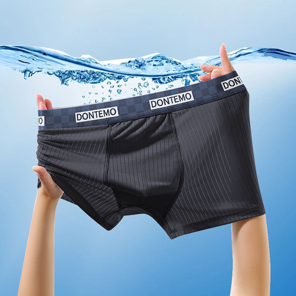 Men's Breathable Ice Silk Mesh Boxer Briefs Trunks Underwear for Comfort - Picture 31 of 32