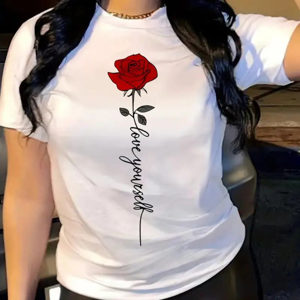 Suitable For Shopping Women's T-shirt Short-sleeved Shirt Loose Fit Style