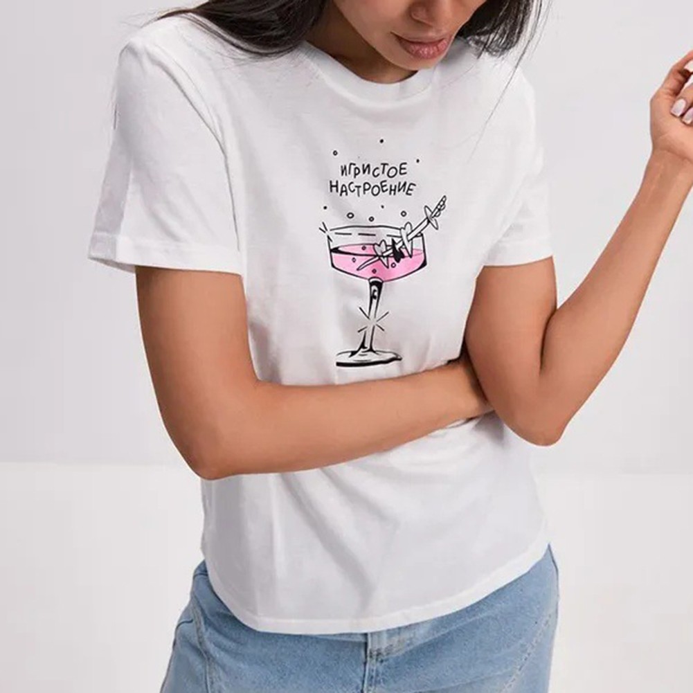 Lightweight Cotton T Shirt with Cartoon Print for Women Casual and Fashion - Picture 20 of 51