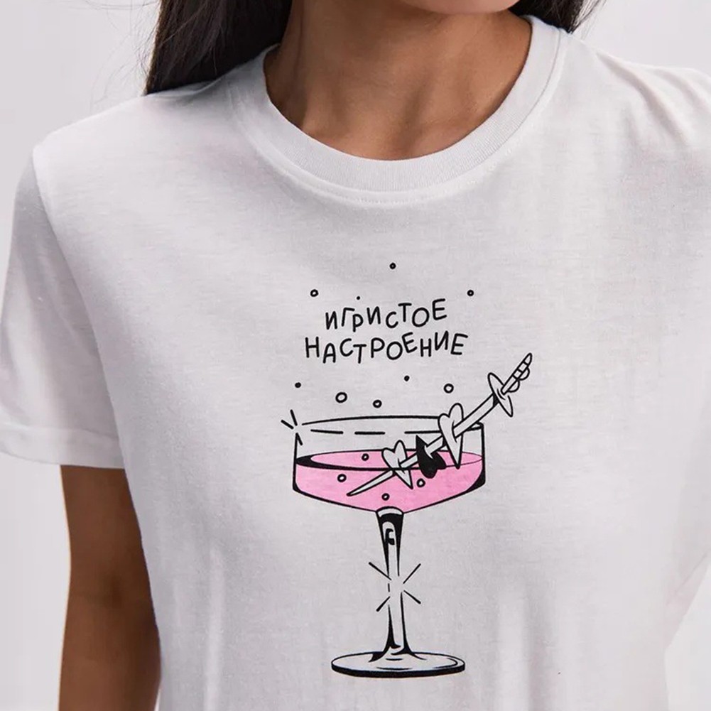 Lightweight Cotton T Shirt with Cartoon Print for Women Casual and Fashion - Picture 21 of 51
