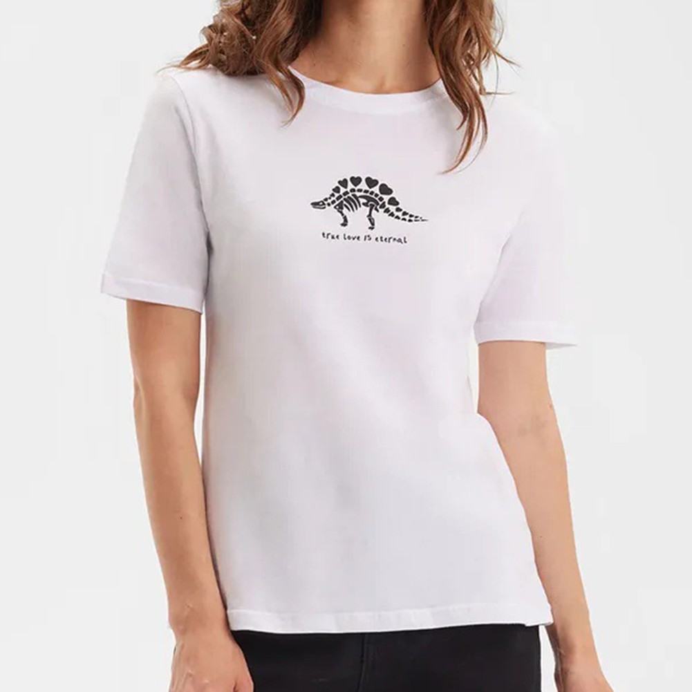 Lightweight Cotton T Shirt with Cartoon Print for Women Casual and Fashion - Picture 26 of 51