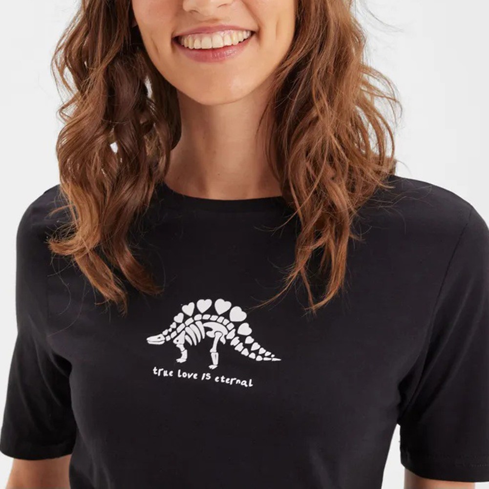 Lightweight Cotton T Shirt with Cartoon Print for Women Casual and Fashion - Picture 45 of 51