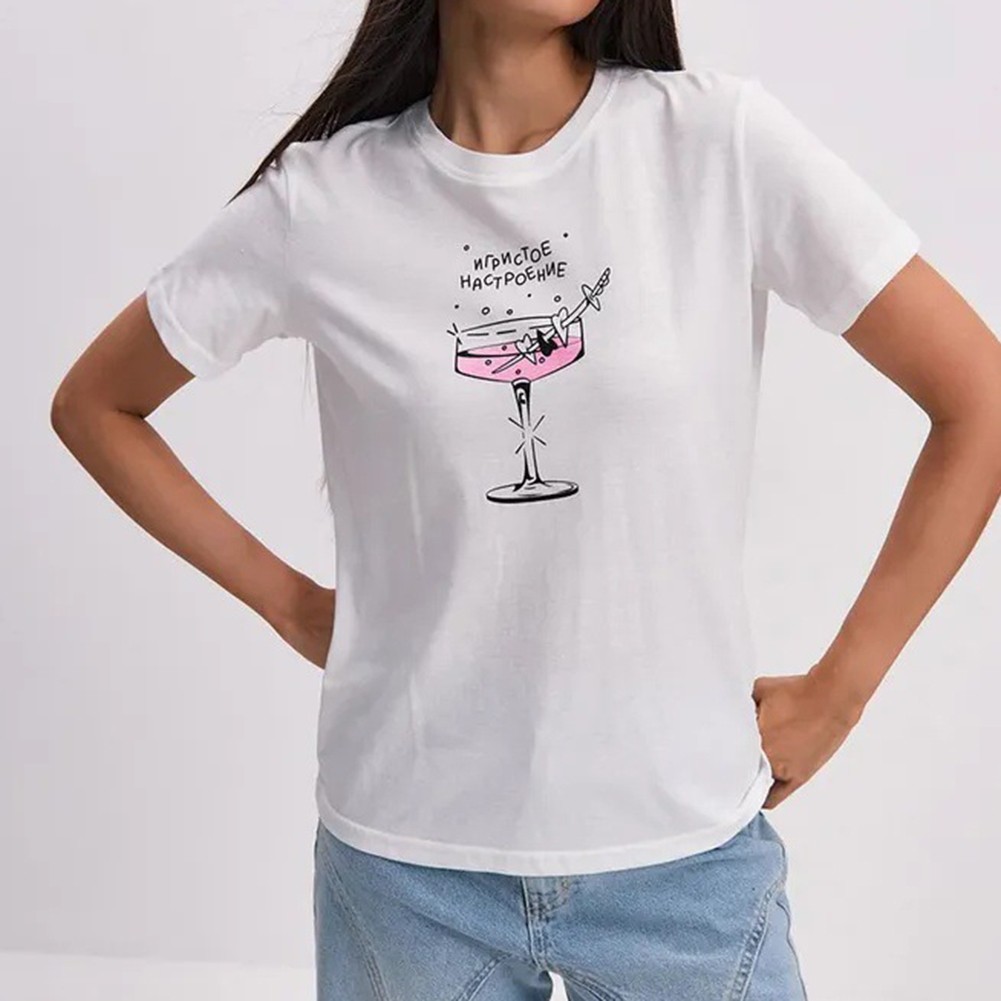 Lightweight Cotton T Shirt with Cartoon Print for Women Casual and Fashion - Picture 16 of 51