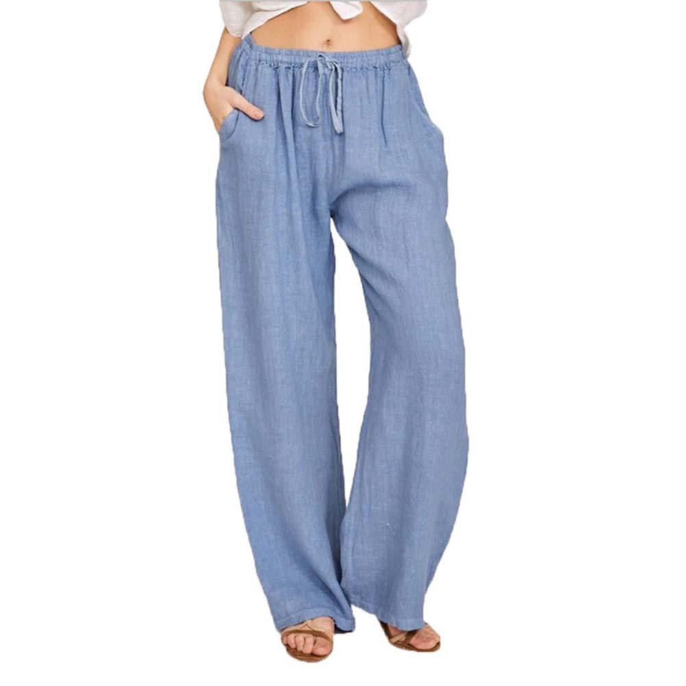 Comfortable Loose Wide Leg Pants for Women with Side Pockets and Drawstring - Picture 19 of 78
