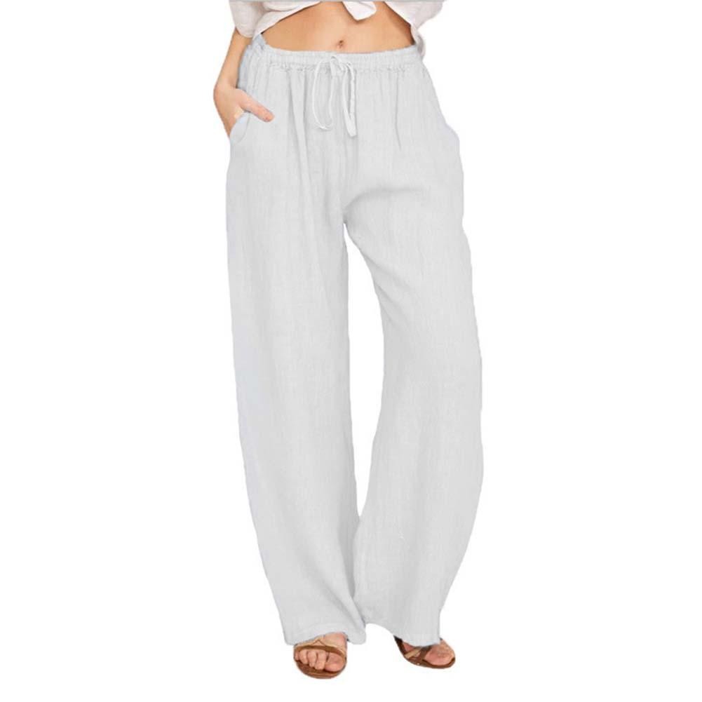 Comfortable Loose Wide Leg Pants for Women with Side Pockets and Drawstring - Picture 23 of 78