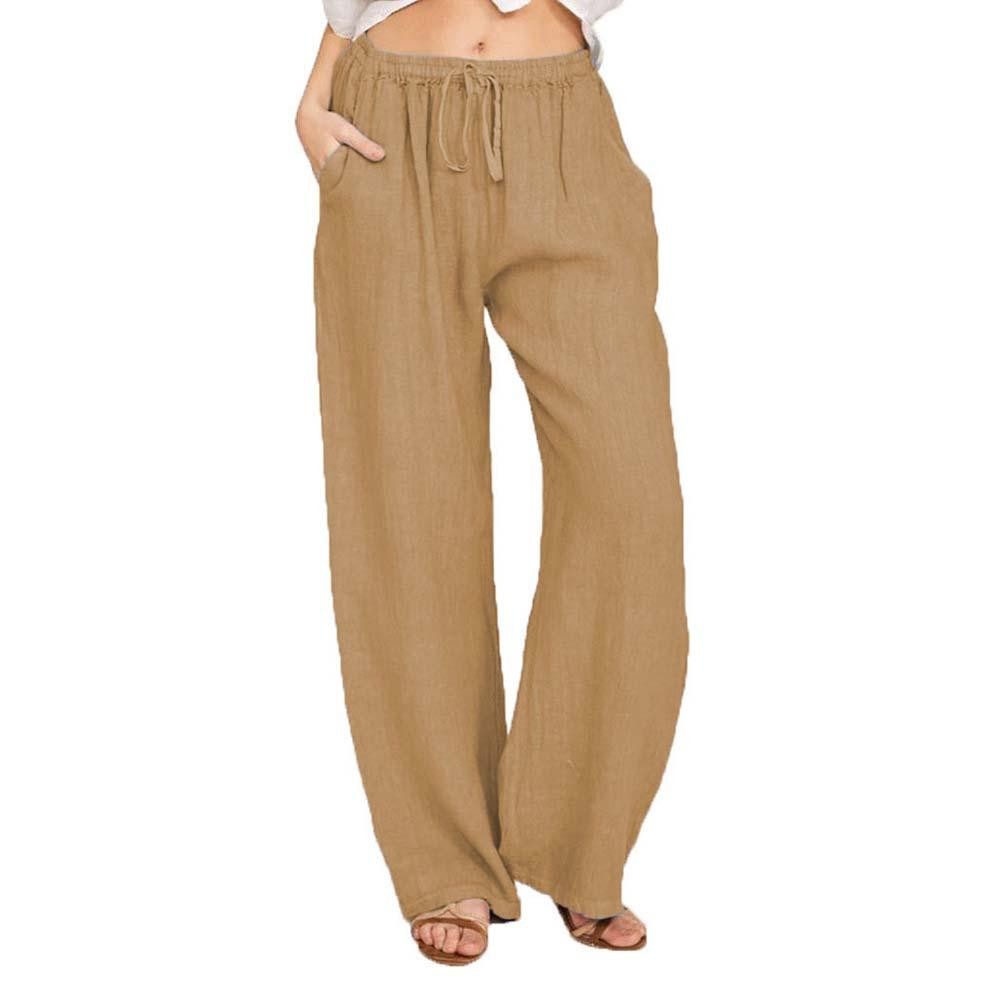 Comfortable Loose Wide Leg Pants for Women with Side Pockets and Drawstring - Picture 15 of 78