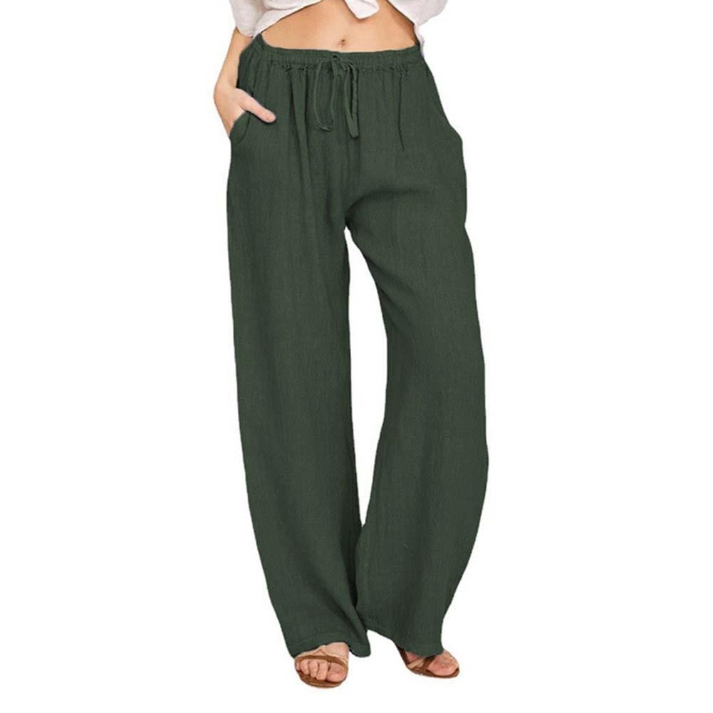 Comfortable Loose Wide Leg Pants for Women with Side Pockets and Drawstring - Picture 14 of 78