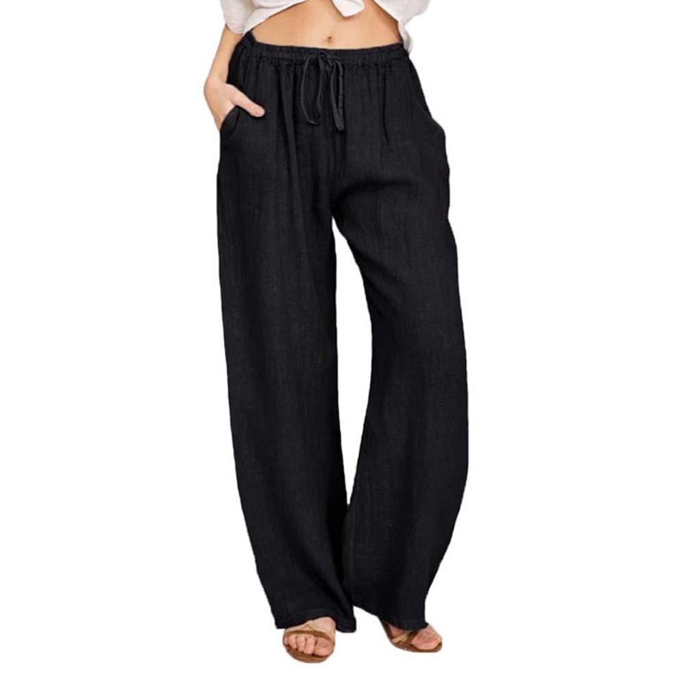 Comfortable Loose Wide Leg Pants for Women with Side Pockets and Drawstring - Picture 21 of 78