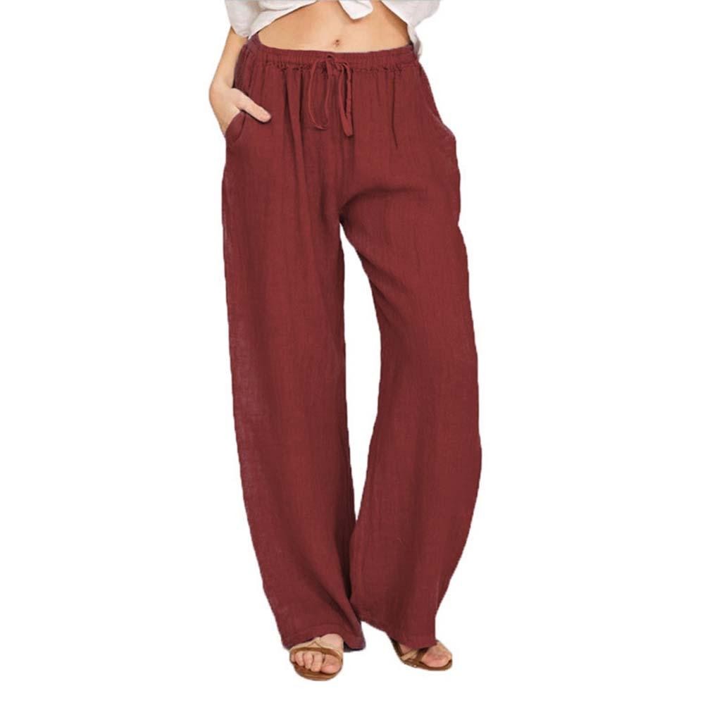 Comfortable Loose Wide Leg Pants for Women with Side Pockets and Drawstring - Picture 20 of 78