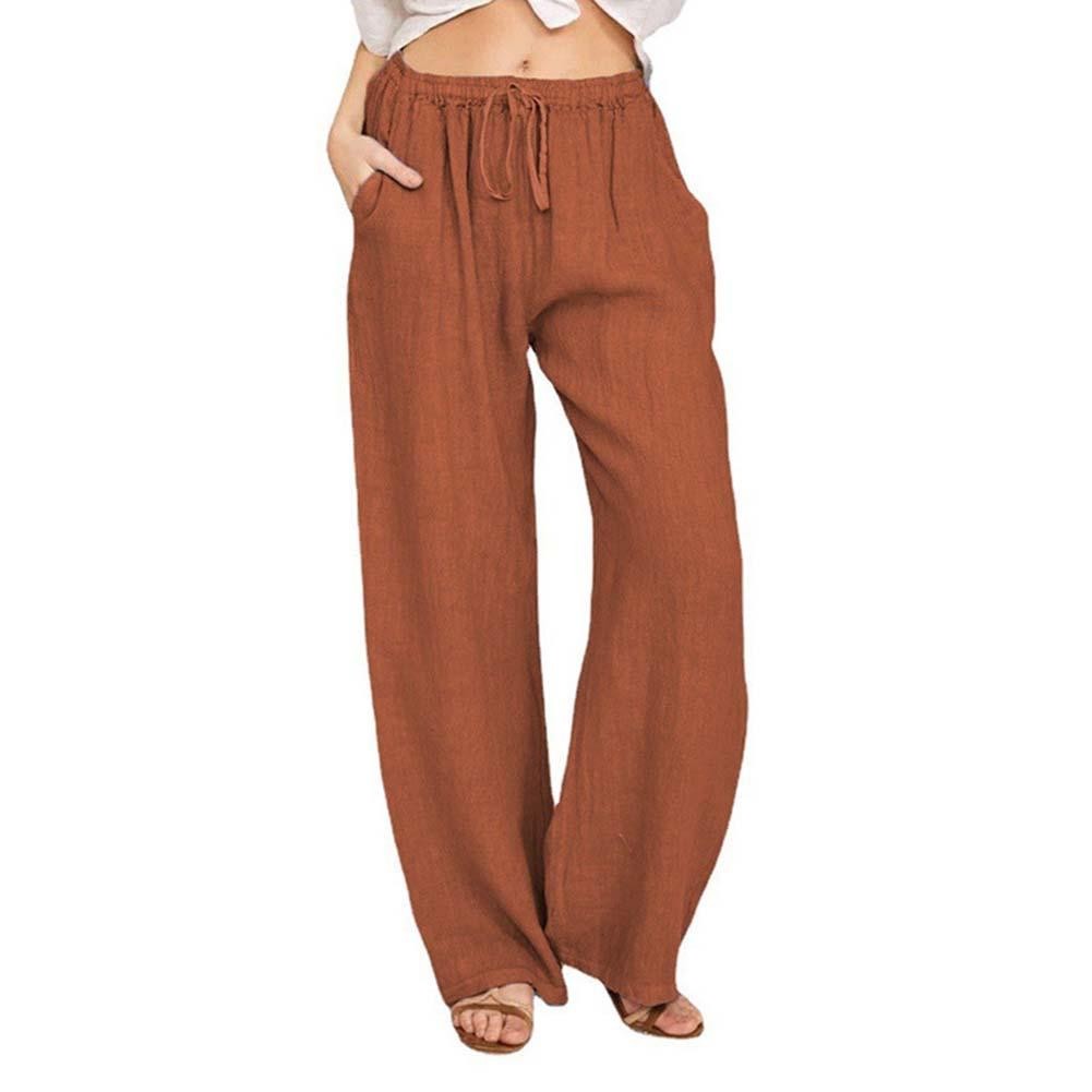 Comfortable Loose Wide Leg Pants for Women with Side Pockets and Drawstring - Picture 13 of 78