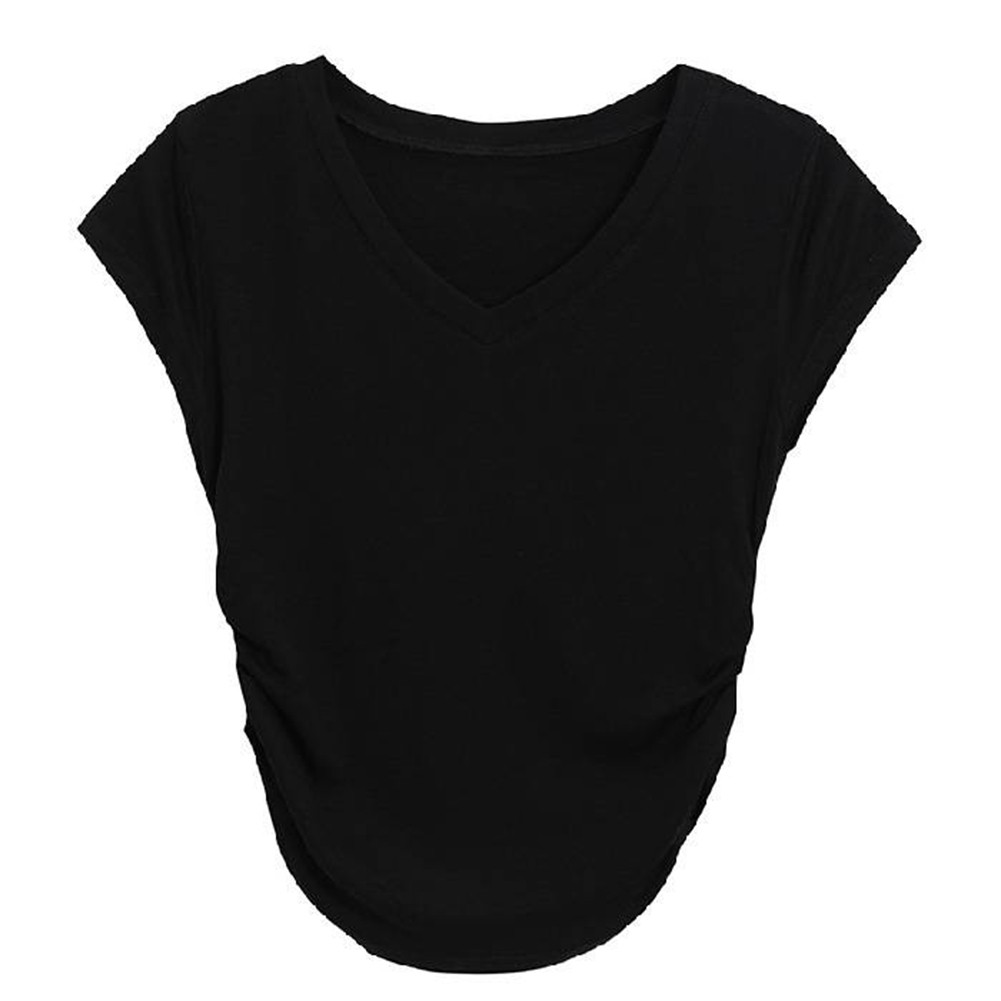 Kurzarm V-Ausschnitt TShirts für Damen Sommer Freizeit Mode Tops Auswahl - Bild 24 von 31
