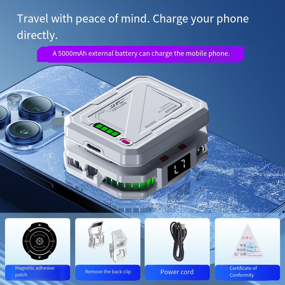 TH10 Phone Cooler Radiator 5000mAh for Efficient Mobile Gaming Cooling - Picture 5 of 5