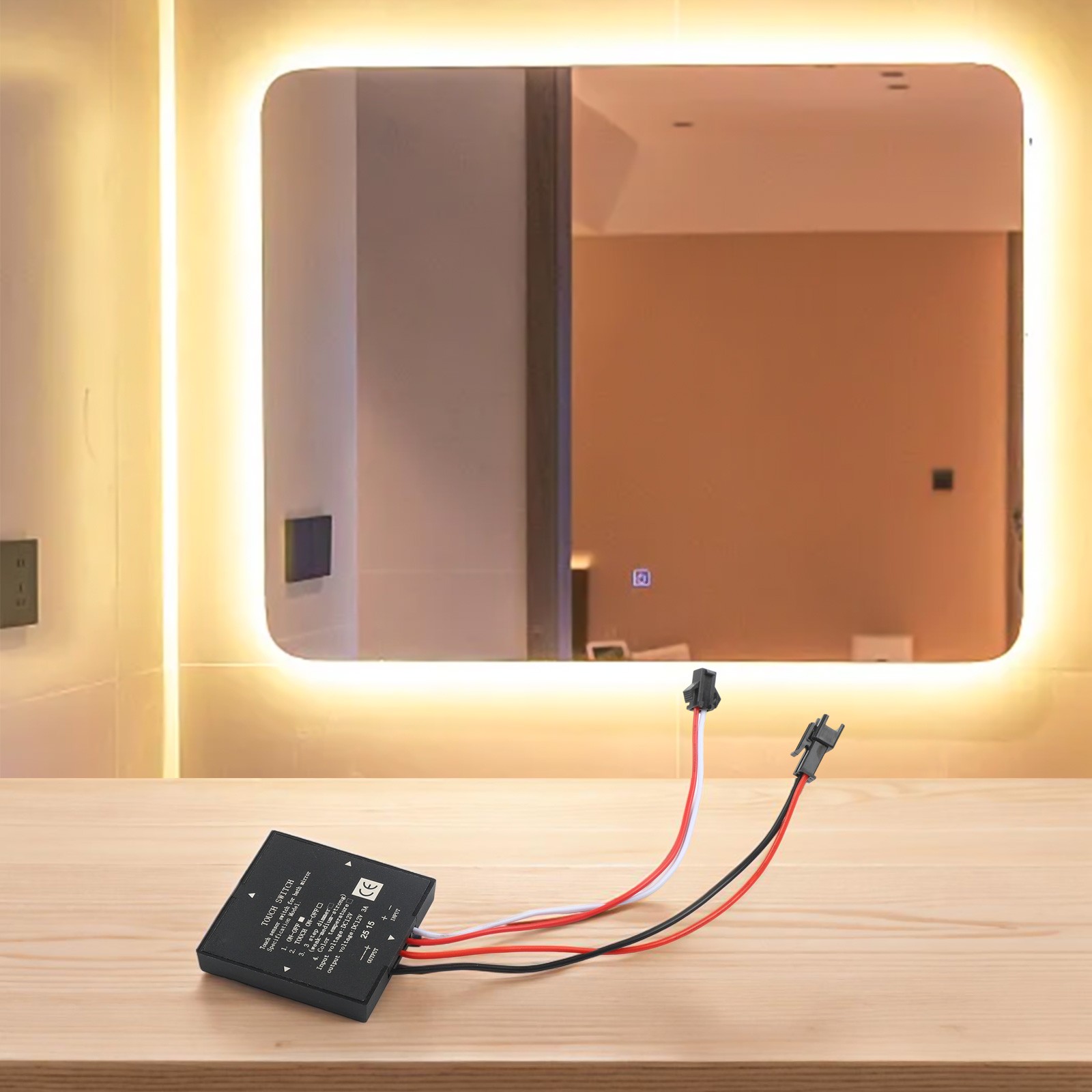 Convenient Touch Sensor Switch for Bathroom Mirror LED Light Easy to Control - Picture 14 of 32
