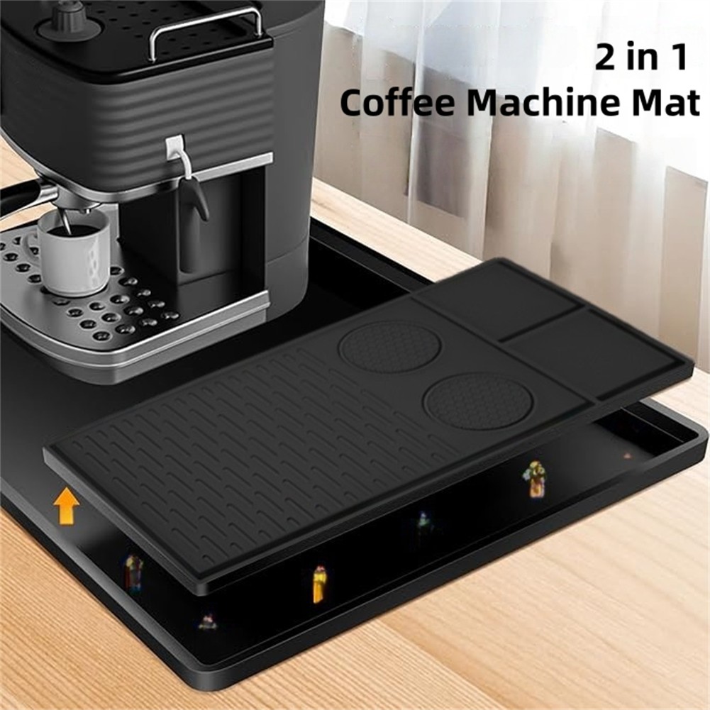 2 In 1 Silicone Countertop Protection Drain Pad Coffee Machine Dish Drying Mat - Picture 19 of 22