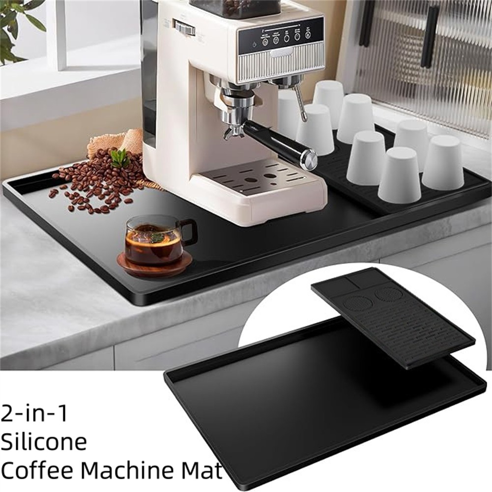 2 In 1 Silicone Countertop Protection Drain Pad Coffee Machine Dish Drying Mat - Picture 20 of 22