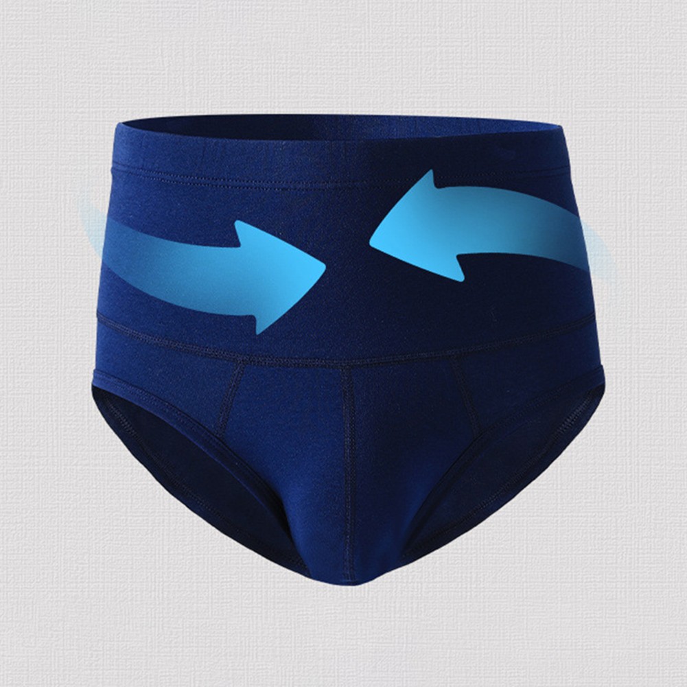 Men's High Waist Cotton Briefs in Sporty Solid Color Breathable Design - Picture 19 of 26