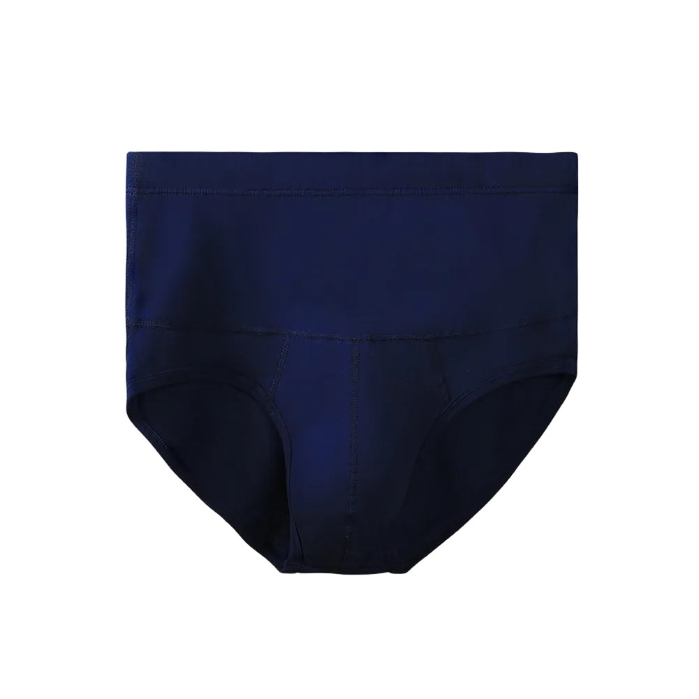 Men's High Waist Cotton Briefs in Sporty Solid Color Breathable Design - Picture 18 of 26