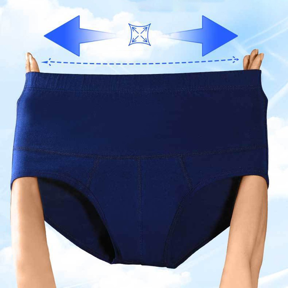 Men's High Waist Cotton Briefs in Sporty Solid Color Breathable Design - Picture 21 of 26
