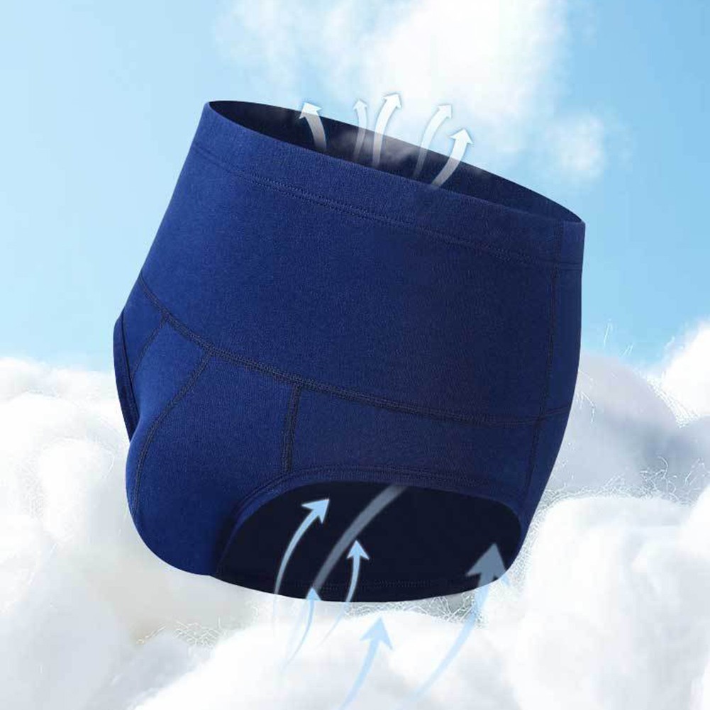 Men's High Waist Cotton Briefs in Sporty Solid Color Breathable Design - Picture 20 of 26
