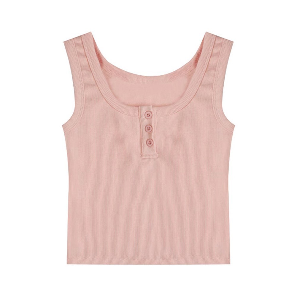 Women Summer Sleeveless Tank Tops with Buttons Stylish Vests for Daily Use - Picture 22 of 72