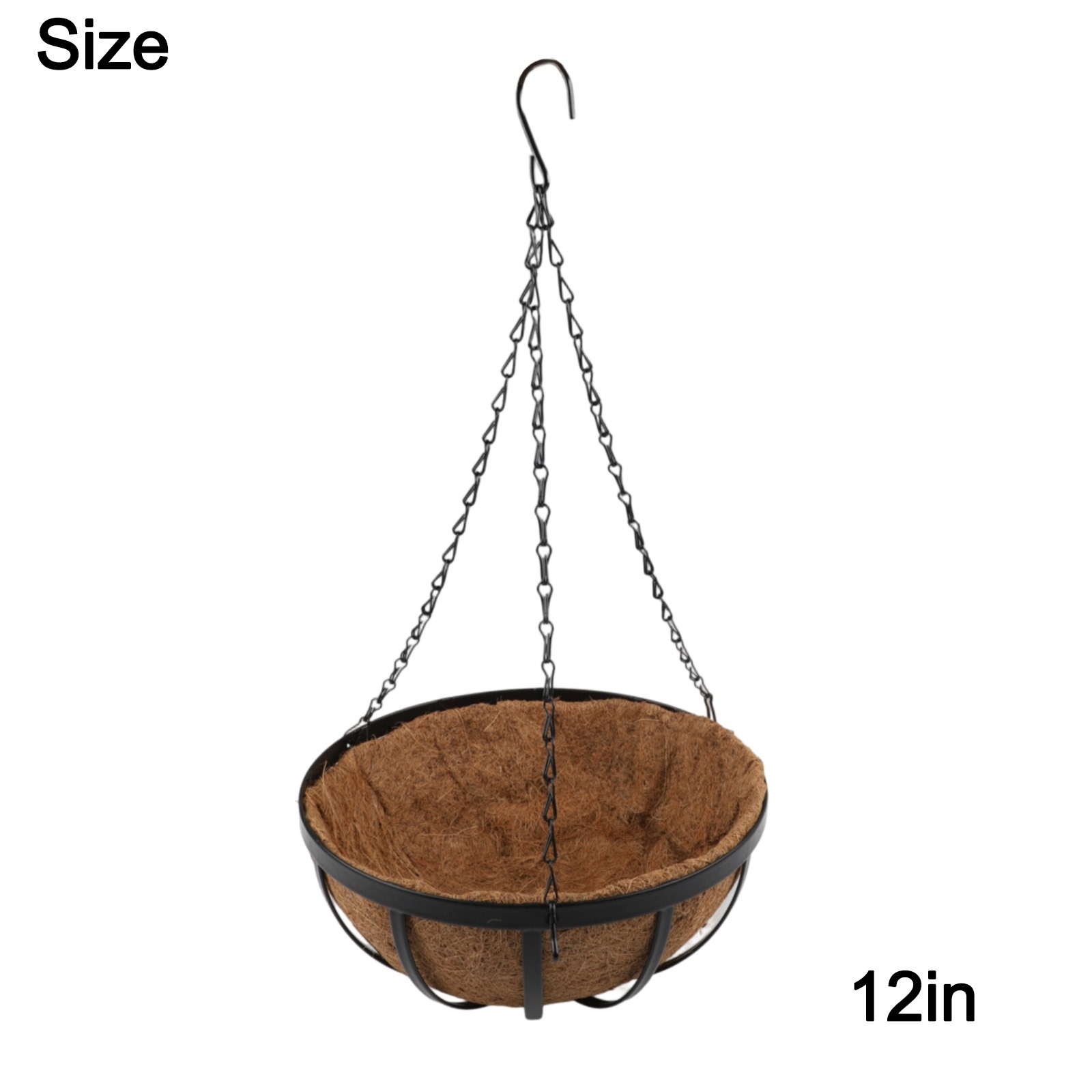 Functional Hanging Basket with Coconut Liner for Practical Home Storage