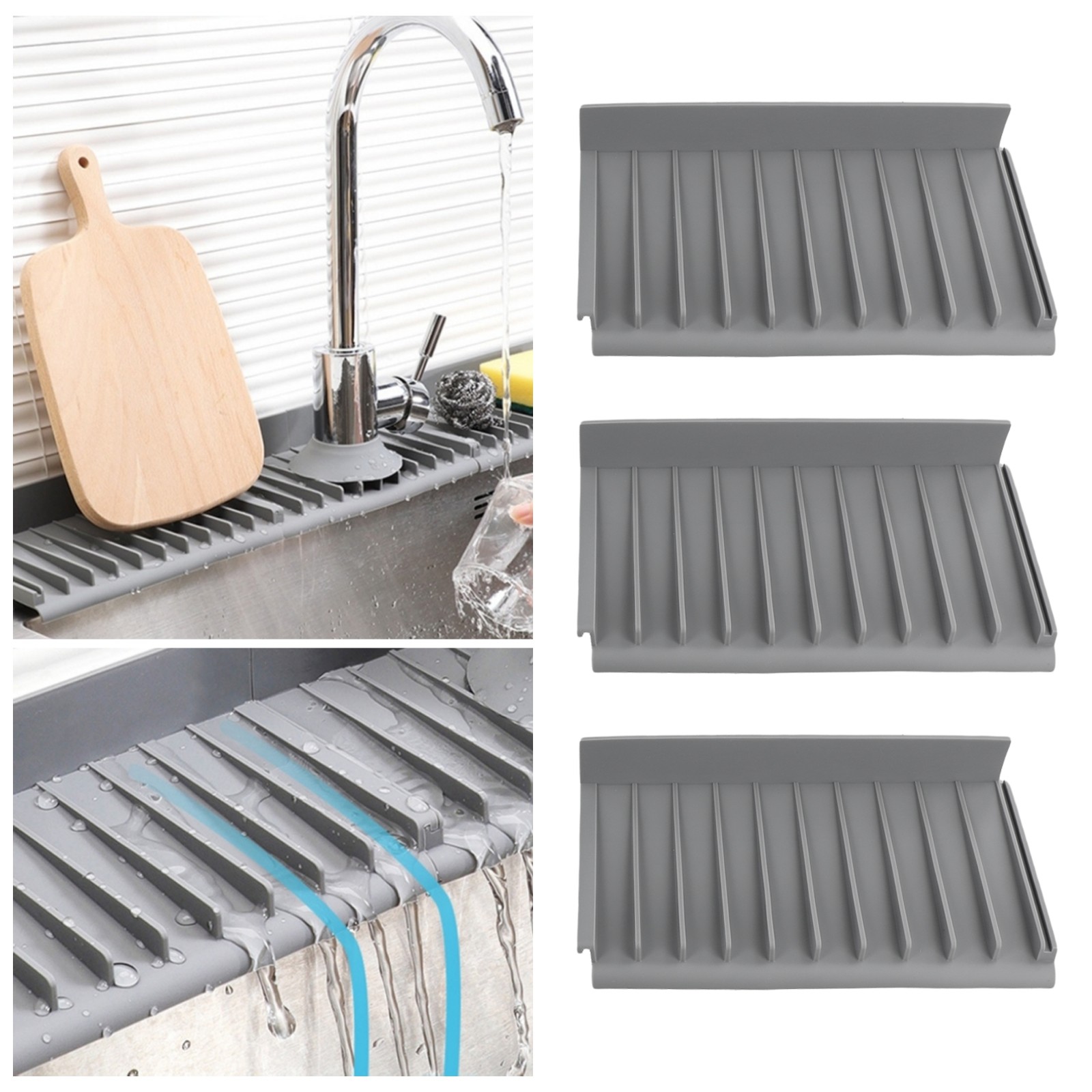 Adjustable Mats Draining Pad Bathroom Accessories Easy To Clean Bathroom Use
