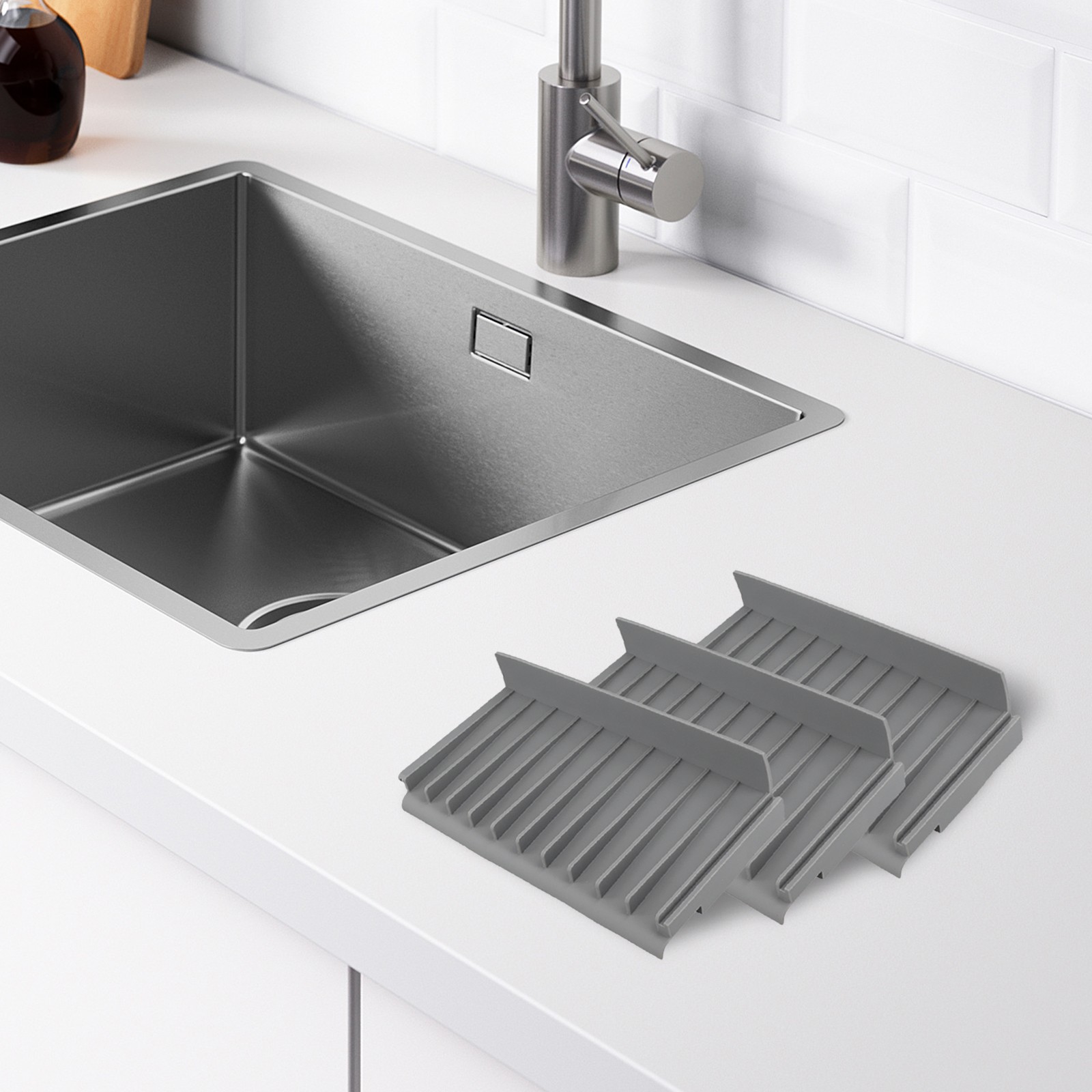 Adjustable Mats Draining Pad Bathroom Accessories Easy To Clean Bathroom Use